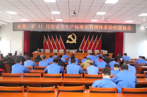 11月21日，，，，，，，公司安全生产标准化管理体系验收组到东荣二矿检查验收